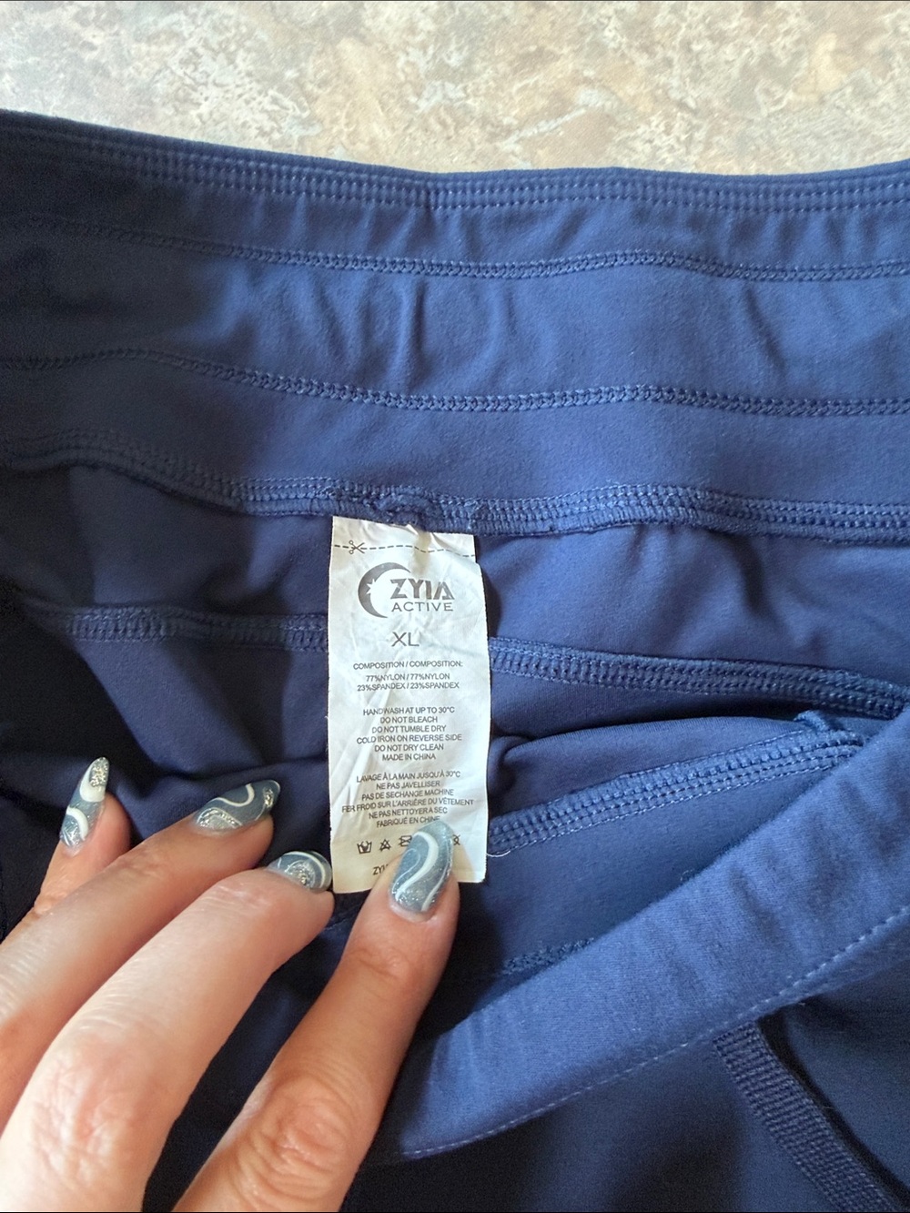 ZYIA Navy Athletic Drawstring Shorts - Picture 2 of 3